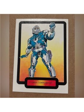 1987 Gi-Joe Cobra Commander Hasbro Heroes Toy Comics Trading Cards
